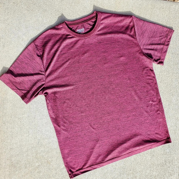Power Forward Men's Burgundy Athletic Short Sleeve Top Size XL - Picture 2 of 11